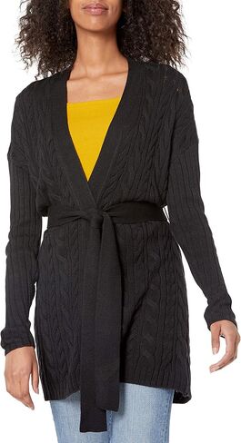 Amazon Essentials Women's Soft Cable Longer Length Open-Front Cardigan Sweater in Saudi Arabia