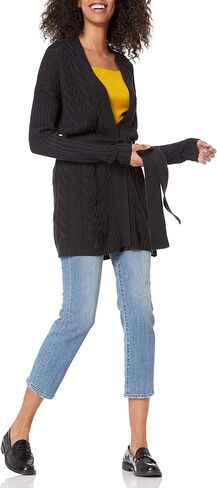 Amazon Essentials Women's Soft Cable Longer Length Open-Front Cardigan Sweater in Saudi Arabia