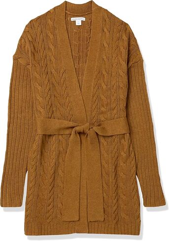 Amazon Essentials Women's Soft Cable Longer Length Open-Front Cardigan Sweater in Kuwait