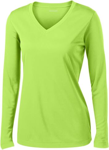 Joe's USA Ladies Long Sleeve Moisture Wicking Athletic Shirt Sizes XS-4XL in Saudi Arabia