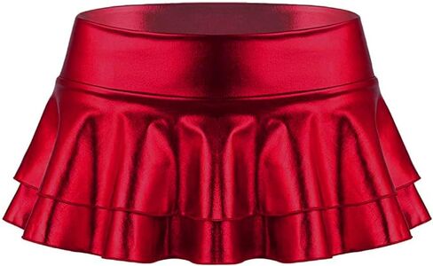 SFBBCLOZ Women's Rave Outfit Sets For Women Festivals 2 Pcs Metallic Tops Skirt EDM Party Club Holographic Rave Outfits in Kuwait