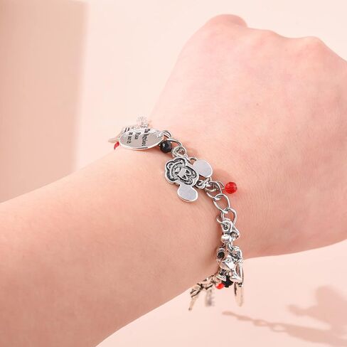 سوار على شكل فأر من Sphers مصنوع من الفولاذ المقاوم للصدأ وسلسلة أساور ساحرة لطيفة وهزلية هدية للمرأة in Kuwait