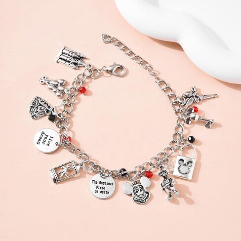 سوار على شكل فأر من Sphers مصنوع من الفولاذ المقاوم للصدأ وسلسلة أساور ساحرة لطيفة وهزلية هدية للمرأة in Kuwait