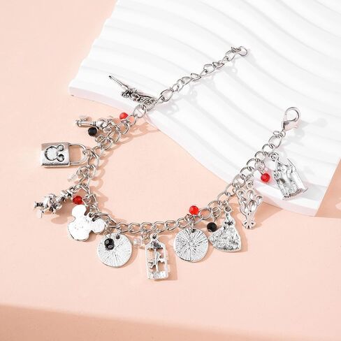 سوار على شكل فأر من Sphers مصنوع من الفولاذ المقاوم للصدأ وسلسلة أساور ساحرة لطيفة وهزلية هدية للمرأة in Kuwait