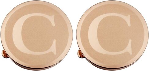 HAWSON Button Covers for Men - Silver Rose Gold Personalized Cufflinks for Men Button Cover Cufflinks for Wedding and Formal Event Accessories Alphabet Initials A-Z in Saudi Arabia