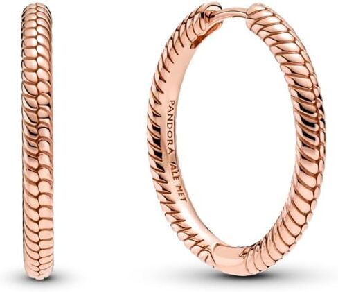 PANDORA Moments Charm Hoop Earrings - Great Gift for Women - Stunning Women's Earrings - 14k Rose Gold in Saudi Arabia