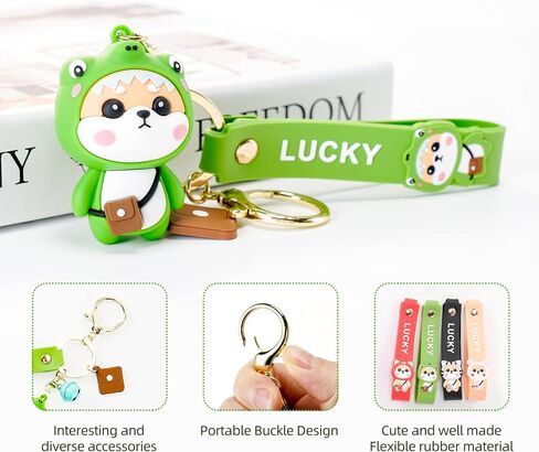 YOU WIZV لطيف المفاتيح Kawaii أنيمي سلاسل المفاتيح للأطفال على ظهره Charms مفتاح سلسلة ملحق صديق هدية للنساء فتاة in Kuwait