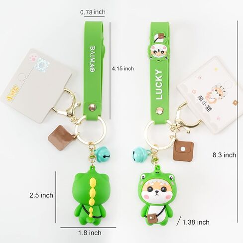 YOU WIZV لطيف المفاتيح Kawaii أنيمي سلاسل المفاتيح للأطفال على ظهره Charms مفتاح سلسلة ملحق صديق هدية للنساء فتاة in Kuwait
