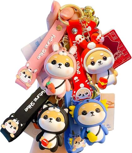YOU WIZV لطيف المفاتيح Kawaii أنيمي سلاسل المفاتيح للأطفال على ظهره Charms مفتاح سلسلة ملحق صديق هدية للنساء فتاة in Kuwait
