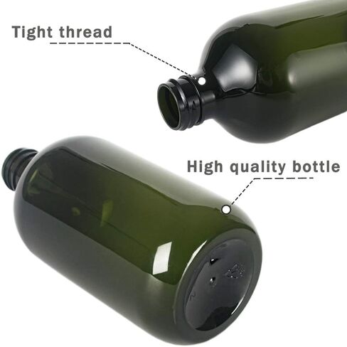 6 عبوات من زجاجات المضخة 17 اونصة/500 مل، زجاجات لوشن بلاستيكية فارغة، زجاجات توزيع شفافة قابلة لاعادة الملء لغسل الجسم والشامبو ولوشن التدليك والجل in Kuwait