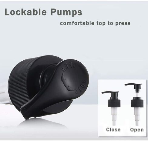 6 عبوات من زجاجات المضخة 17 اونصة/500 مل، زجاجات لوشن بلاستيكية فارغة، زجاجات توزيع شفافة قابلة لاعادة الملء لغسل الجسم والشامبو ولوشن التدليك والجل in Kuwait