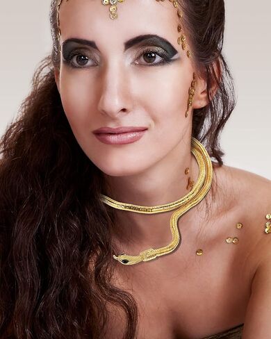 فوميت سوار ميدوسا قابل للانحناء على شكل ثعبان للهالوين للنساء، مجوهرات ذهبية على شكل ثعبان، سوار ذراع مفتوح على الذراع، سوار ميدوسا غطاء راس لحفلات الهالوين in Kuwait