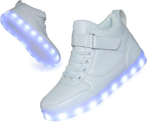 أحذية TUOBENHAP للأطفال بإضاءة LED وقابلة لإعادة الشحن عبر USB أحذية رياضية عالية الجودة للجنسين من الأطفال والأولاد والبنات in Saudi Arabia