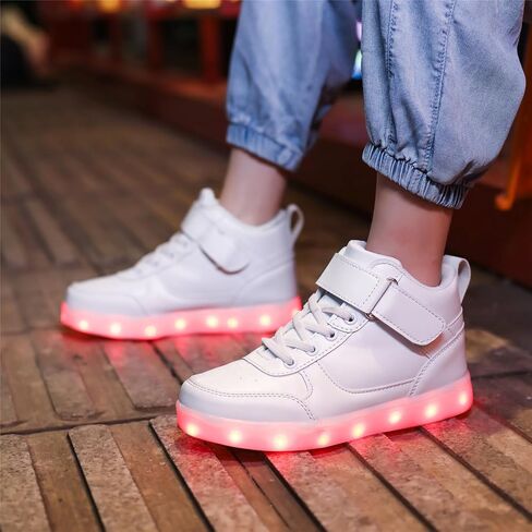 أحذية TUOBENHAP للأطفال بإضاءة LED وقابلة لإعادة الشحن عبر USB أحذية رياضية عالية الجودة للجنسين من الأطفال والأولاد والبنات in Saudi Arabia