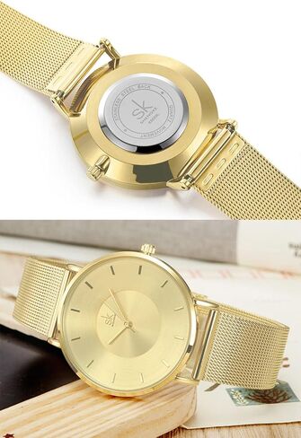 SHENGKE Simple Watches Analog Mesh Watches for Women Stainless Steel Band reloj de Mujer Gift for Anniversary in Kuwait