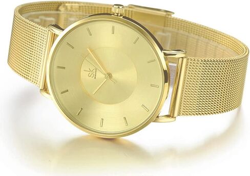 SHENGKE Simple Watches Analog Mesh Watches for Women Stainless Steel Band reloj de Mujer Gift for Anniversary in Kuwait