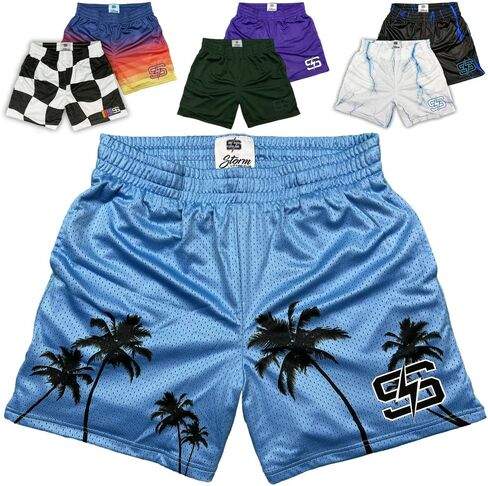 Mesh Shorts - Perfect for Basketball or Gym - Athletic Double-Layer Mesh Shorts - Fitness & Casual Style in Kuwait