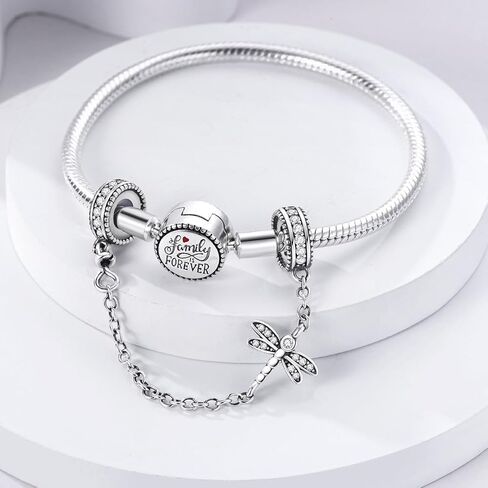 Hapour 925 Sterling Silver Safety Chain for Bracelets Charms Heart Butterfly Dangle Pendants Beads Jewelry for Women Mom in Kuwait