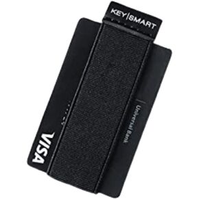 كي سمارت - حزام محفظة مطاطي للحفاظ على بطاقاتك واموالك اكثر امانا - حزام نقود قابل للتمدد وبسيط للرجال والنساء - محفظة بشريط مطاطي للبطاقات والرخصة والنقود (اسود)، اسود، اسود in Kuwait