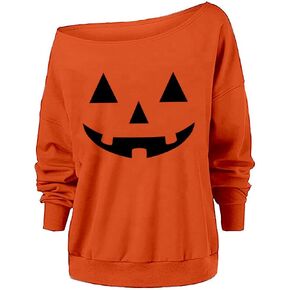 Decogiver Valentine's Day Women's Baggy Loose Fashion Graphic Long Sleeve Off Shoulder Sweatshirts in Saudi Arabia