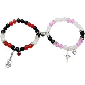 Spider Matching Bracelets Friendship Couples Relationship Bracelet Magnetic Pinky Promise Best Friends Distance Bracelet for 2 Halloween Jewelry Gifts for Women Girls Men BFF Kids