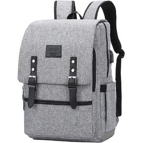 HFSX Vintage Backpack Laptop Backpack Men Women Business Travel Computer Backpack College Bookbag Stylish Water Resistant Vintage Backpack with USB Port Fits 15.6 Inch Laptop Black in Kuwait