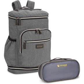 Biaggi Zipsak Travel Laptop Backpack - TSA Friendly, Fits 16-inch Notebook, Perfect for Men & Women, College, Business, and Work (Black)