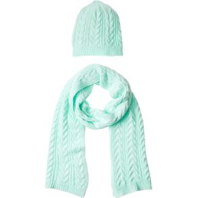 Amazon Essentials Women's Cable Knit Hat and Scarf Set in Kuwait