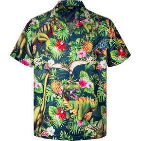 MIKENKO Funny Mens Hawaiian Shirts Short Sleeve Button Up Beach Summer Button Down Hawaiian Shirt for Men Women in Saudi Arabia