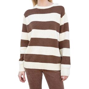 Women Y2K Striped Sweater Knit Oversized Long Sleeve Pullover Sweaters 90S Harajuku Preppy E-Girl Streetwear in Kuwait