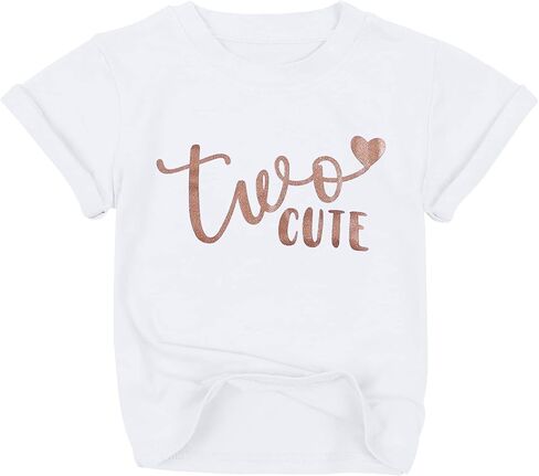 اثنين من ملابس عيد الميلاد الثاني اللطيفة للفتيات الصغيرات من QLIPIN، قمصان قصيرة الأكمام لعيد الميلاد الثاني بعمر عامين in Kuwait