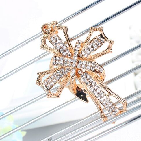 JewelBeauty Blessed & Holy Cross Keychain Keyring Crystal Rhinestones Car Bag Purse Charm Pendant (Gold) in Saudi Arabia