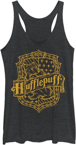 Harry Potter Sorcerer's Stone Hufflepuff Crest Women's Fast Fashion Racerback Tank Top in Saudi Arabia