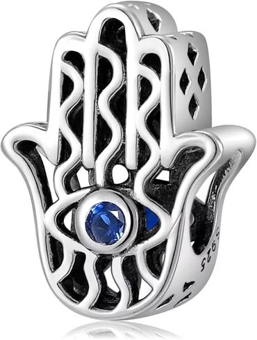 Evil Eye Charms Beads for Pandora Charms Bracelets 925 Sterling Silver Hamsa Hand Lucky Charms Beads Jewelry Gifts for Women Bracelet&Necklace in Saudi Arabia