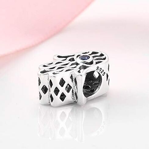 Evil Eye Charms Beads for Pandora Charms Bracelets 925 Sterling Silver Hamsa Hand Lucky Charms Beads Jewelry Gifts for Women Bracelet&Necklace in Saudi Arabia