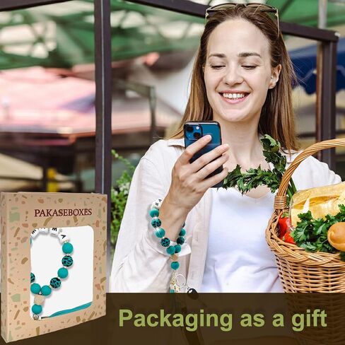 PAKASEBOXES سوار سلسلة مفاتيح من السيليكون مع شرابة، سوار حلقة مفاتيح للسيارة من أحجار الراين، هدية للنساء والفتيات (MAMA-Green Leopard) in Saudi Arabia