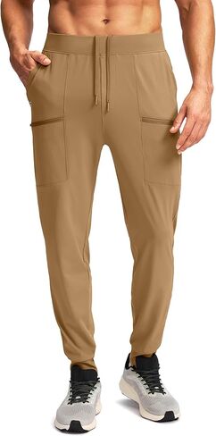 G Gradual Men's Joggers Pants with Zipper Pockets Stretch Sweatpants Athletic Track Pants for Men Workout Running Gym in Kuwait