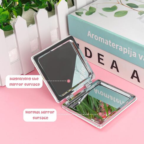 Gaffey Kitty Makeup Bag Kitty Travel Cosmetic Bag with Mirror PU Waterproof Travel Cartoon Cat Cosmetic Bags Gift for Girls in Kuwait