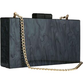 YYW Acrylic Clutch Purses for Women Wedding : Multicolor Evening Crossbody Bag Marbling Handbags with Detachable Chain in Kuwait