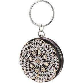 Olixi Round Ball Clutch Purse for Women Evening Glitter Luxury Bag Tassel Handbag for Wedding Party Prom Formal in Saudi Arabia