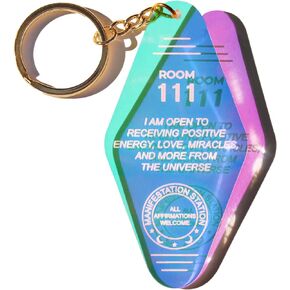 سلسلة مفاتيح بتصميم فينتاج بتصميم مستوحى من ميدنايت مايند ستوديوز بتصميم ثلاثي الابعاد بالوان قوس قزح، مقاس واحد, ألوان الطيف, One Size in Kuwait