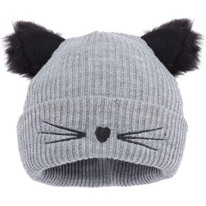 LUCKYBUNNY Women Girls Cute Cat Ears Beanie Hat Winter Crochet Knit Cap