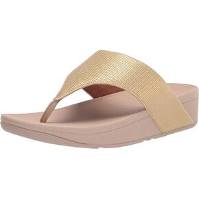 FitFlop Women's Olive Textured Glitz Toe-Post Sandals Wedge