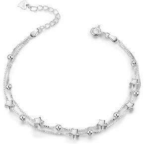 أساور سحر للنساء S925 فضة أساور للنساء قلادة سيدة سحر سلسلة المعصم سوار in Kuwait