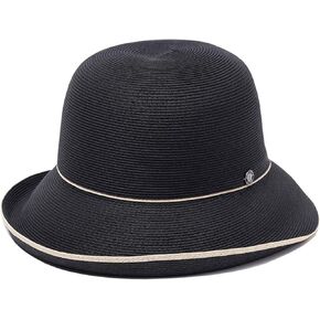 Pineapple&Star Maures Cloche Bucket Straw Sun Hat Fine Braid UPF 50+ for Women in Kuwait