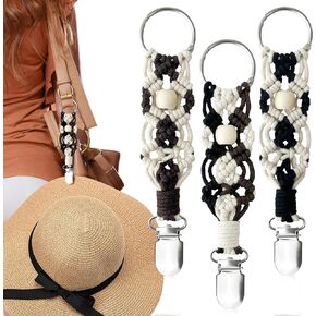 3pcs Hat Clips for Travel on Bag, Bohemia Hat Holder for Travel