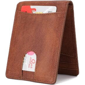 GintaXen Slim Genuine Leather Front Pocket Wallet for Men with Magnetic Money Clip and RFID Blocking in Kuwait