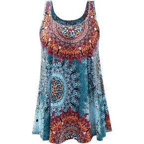Air Curvey Tank Tops for Women Build in Bra Casual Flowy Tank Pleated Loose Fit S-XXXXL