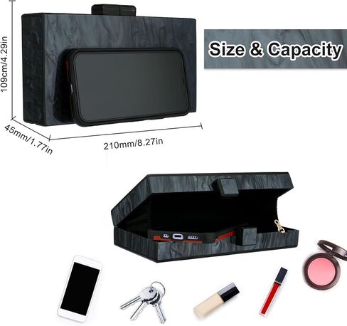 YYW Acrylic Clutch Purses for Women Wedding : Multicolor Evening Crossbody Bag Marbling Handbags with Detachable Chain in Kuwait