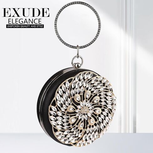 Olixi Round Ball Clutch Purse for Women Evening Glitter Luxury Bag Tassel Handbag for Wedding Party Prom Formal in Saudi Arabia